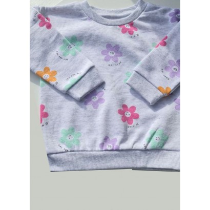 Дитячий зручний теплий світшот "Веселі квіти"